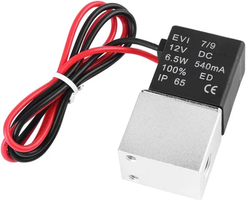 Miniatura 2 de Beduan válvula de aire solenoide eléctrica de 2 vías, normalmente cerrada, DC 12V, de 1/8" NPT