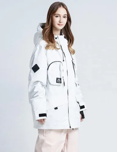 Miniatura 3 de Chaqueta de esquí para mujer, impermeable, chaqueta de nieve para invierno, resistente al viento, chaqueta de snowboard con capucha
