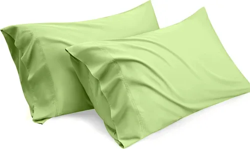 Miniatura 13 de Luxury Hotel Collection - Juego de 2 fundas de almohada tamaño King, color beige liso, microfibra cepillada suave, resistente a las arrugas