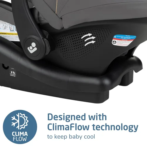 Miniatura 3 de Maxi-Cosi Mico Pro Asiento de automóvil infantil para bebé con base, silla ventilada, almohadilla suave para reposacabezas, pestillo de fácil