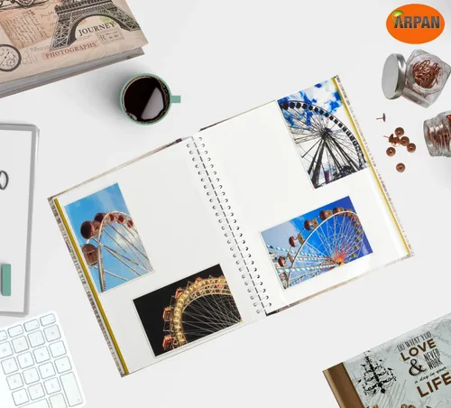Miniatura 6 de Arpan Álbum de fotos de páginas magnéticas autoadhesivas grandes – 1 álbum de fotos con eslóganes inspiradores para la vida