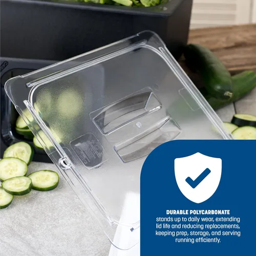 Miniatura 5 de Carlisle FoodService Products Storplus - Tapa para bandeja de alimentos de tamaño 1/2 para catering, bufés y restaurantes, policarbonato, 12.75 x