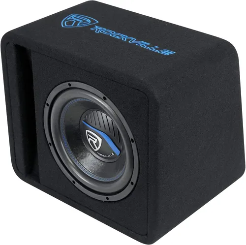 Miniatura 6 de Rockville VS10K54 - Caja de subwoofer de 10 pulgadas K5 de 1200W para coche, recinto ventilado precargado, 4 Ohm, 600W de programa/300W RMS, MDF