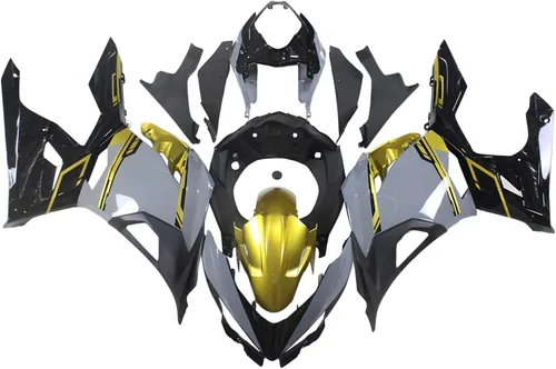 Kit completo de carenado de plástico ABS gris dorado brillante para Kawasaki Ninja 400 2018 2019 2020 2021 2022 2023 NINJA400 18-23 Kit de Brillo