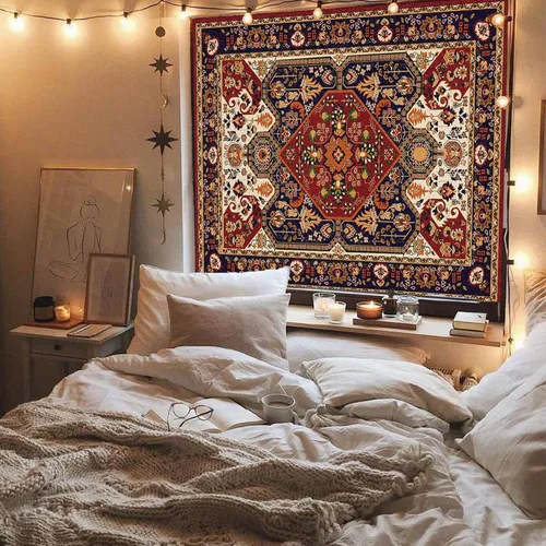 Miniatura 7 de Apdidl Tapiz de Pared Bohemio Hippie para Dormitorio Estético, Tapices de Arte Decorativo de Mandala Bohemio Indio, Colgante de Pared Vertical