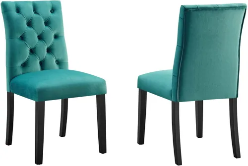 Miniatura 6 de Modway Duchess Performance Velvet - Juego de 2 sillas de comedor, color coñac