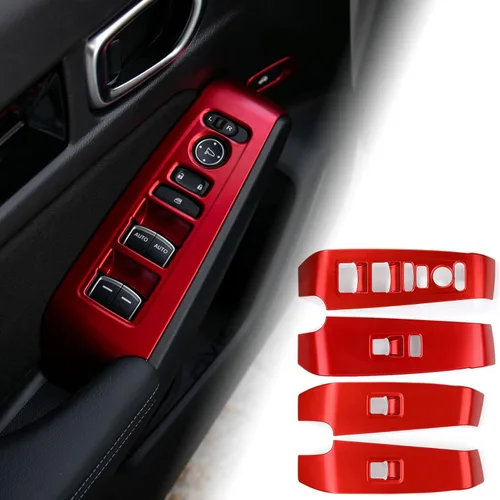 Miniatura 9 de CKE 4 piezas compatibles con Honda Civic 2026 2025 2024 2023 2022 Accesorios para reposabrazos de puerta de automóvil, ventana de automóvil, panel
