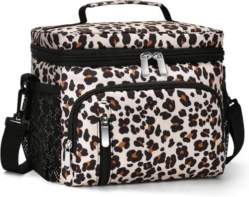 Miniatura 20 de Lonchera para Hombres, Bolsa de Almuerzo con Doble Aislamiento Reutilizable a Prueba de Fugas Bolsa Refrigeradora Portátil Bolsa de Comida para Negro