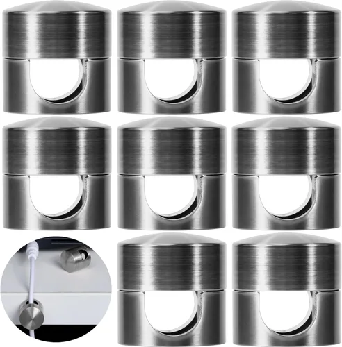 Miniatura 16 de SmallCat 6 juegos de soportes de cargador para cables, soportes de anclaje de cable ajustables negros, clips de cable de metal adhesivos