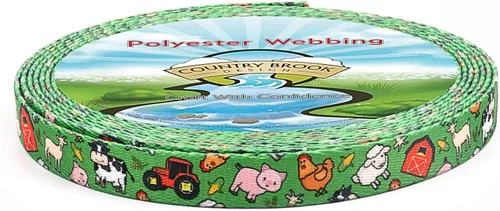 Miniatura 9 de Country Brook Design - Correas de poliéster Farm Life Y'all 1 1/2 pulgadas de ancho