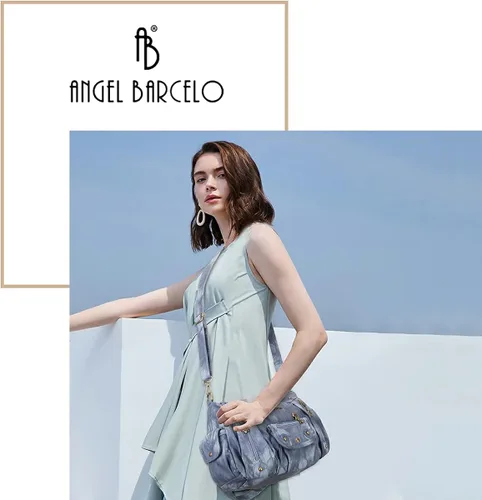 Miniatura 7 de Angel Barcelo Bolsos de cuero sintético para mujer, bolso de hombro, a la moda, bolsas para niñas