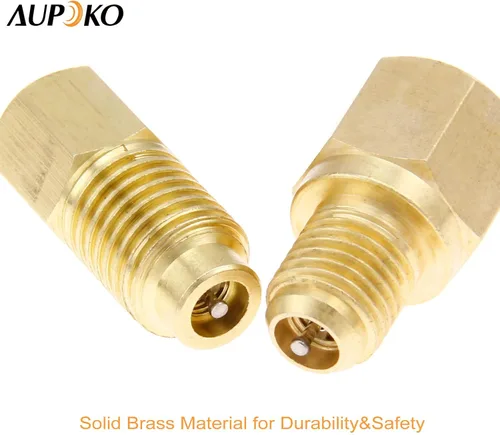 Miniatura 4 de Aupoko Adaptadores R12 R22 a R134a, adaptadores de conexión de puerto de tanque de refrigerante/bomba de vacío R134A - Hembra SAE de 1/4 pulgadas x