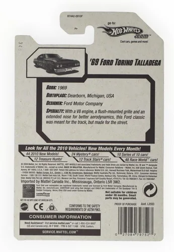 Miniatura 2 de NUEVO 2010 Hotwheels Treasure Hunt *69' TORINO TALLADEGA