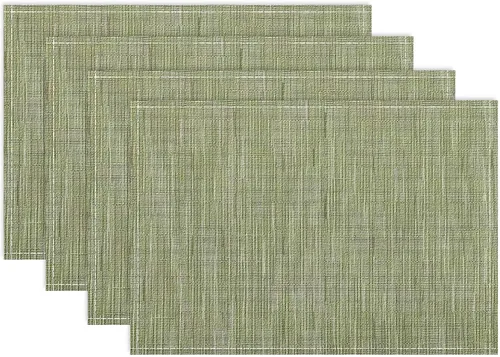 Miniatura 49 de Niviy Juego de 2 manteles individuales étnicos bohemios de 12 x 18 pulgadas, lino y arpillera de lino, lavables, duraderos, para decoración