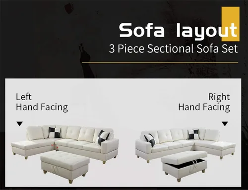 Miniatura 3 de Juego de sofá modular F091-F094 Crema Blanco