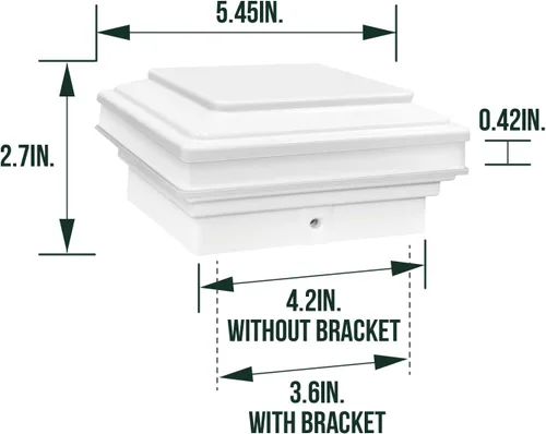 Miniatura 4 de GKOLED Luz de poste de tapa plana, 9-15V AC/DC 3W IP65 impermeable para exteriores, iluminación de cubierta LED de 2700K para postes de 3.5x3.5 4x4