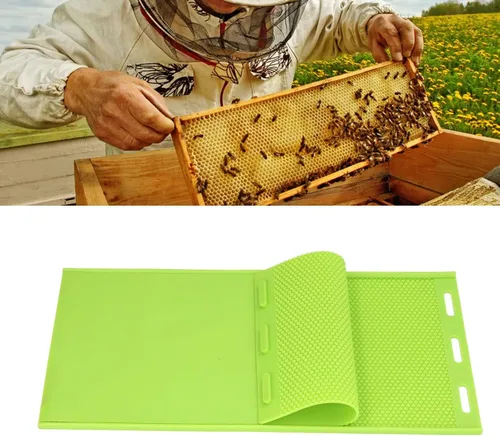 Miniatura 5 de Alvinlite Molde de hoja de cera de abejas de silicona para base de cera de abejas, 2 piezas, 0.213 in, accesorios de apicultura para apicultor