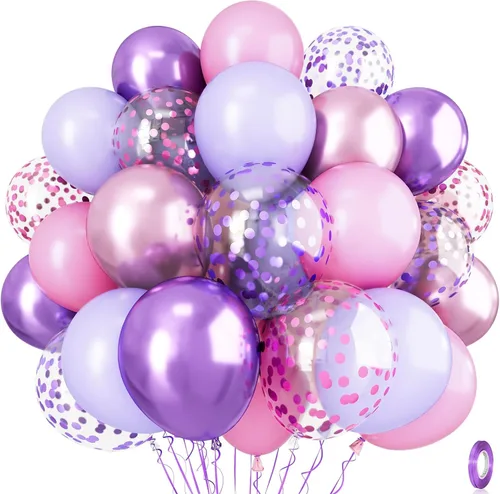 Miniatura 22 de Globos de látex de confeti azul turquesa, azul claro, menta, verde, plateado y blanco, juego de globos de látex de confeti, azul aguamarina, blanco