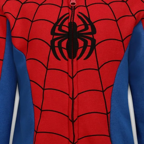 Miniatura 3 de Marvel Avengers Capitán América y Spiderman - Sudadera con capucha y cremallera para niños pequeños - Azul marinorojoblanco