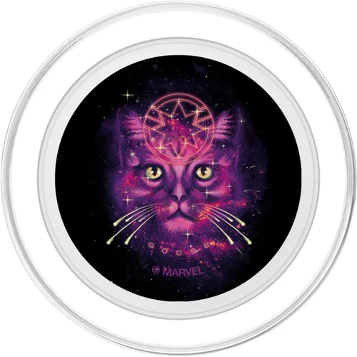 Miniatura 2 de Marvel Capitán Marvel - PopSockets MagSafe PopGrip de ganso galáctico morado para iPhone