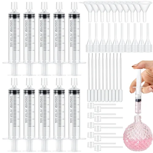 Miniatura 9 de Geiserailie Kit de 25 piezas de bomba de recarga de perfume, dispensador de perfume, incluye embudos, bombas dispensadoras, jeringas, goteros
