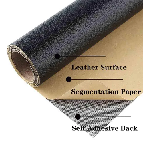 Miniatura 2 de MAYNUO Parche de reparación de cuero sin olor negro para sofás, 19 x 50 pulgadas, grande, autoadhesivo, retapizador, kit de parches para sofá
