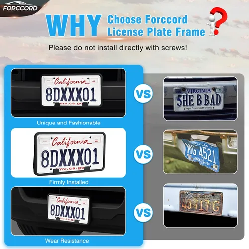 Miniatura 3 de Ajuste personalizado para soporte de placa de matrícula Ford F-150 2008 2007 2006 Marco de placa de matrícula frontal negro Accesorios de automóvil