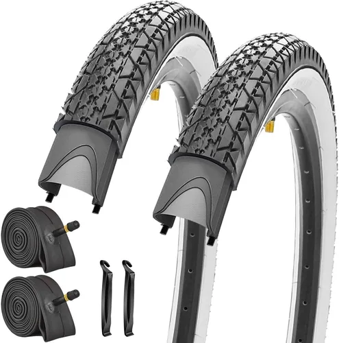 Paquete de 2 neumáticos y tubos de bicicleta Beach Cruiser de 24 pulgadas/26 x 2.125 pulgadas o sin tubos de 24 pulgadas/26 x 1.75 pulgadas/2.125