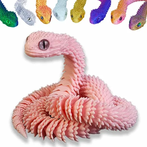 Miniatura 10 de Conjunto de Animales Impresos en 3D Juguetes de Serpiente Impresos en 3D Juguete Fidget Articulado Flexible Impreso en 3D Animales Impresos en 3D
