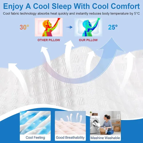Miniatura 4 de Almohada para dormir de lado con orificios para los brazos, almohada de espuma viscoelástica para alivio del dolor cervical de cuello, hombros