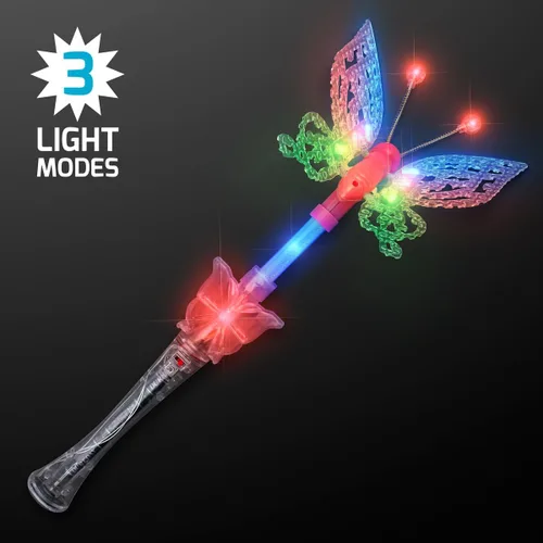 Miniatura 2 de FlashingBlinkyLights Varitas de hadas con luces de mariposa musical jumbo para niñas