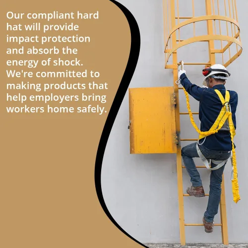 Miniatura 8 de AFP Casco duro de fibra de ala completa Suspensión de trinquete de 6 puntos Clasificación OSHA y ANSI Cascos duros para hombres Cascos