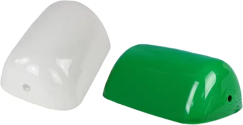 Miniatura 9 de Pantalla clásica de banquero para lámparas de mesa, reemplazo de pantalla de herradura de plástico verde, decoración de arte, decoración