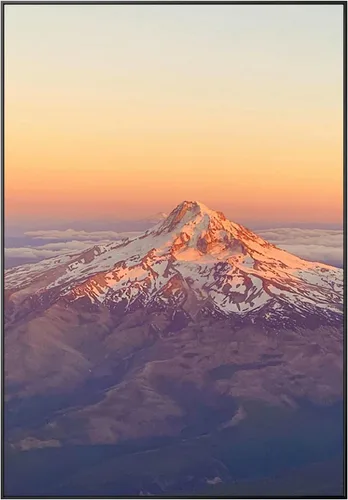 Impresión sobre lienzo. Cartel de la naturaleza Cuadros de paisaje de las montañas del pico de la nieve del amanecer . Impresiones en lienzo Arte de
