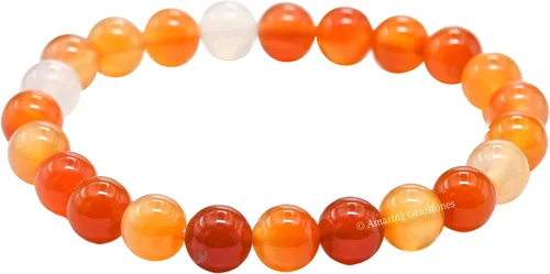 Miniatura 375 de Amazing Gemstone Pulsera de cristal para mujeres y hombres, pulsera de cristal curativo de protección, pulsera elástica con cuentas de piedras