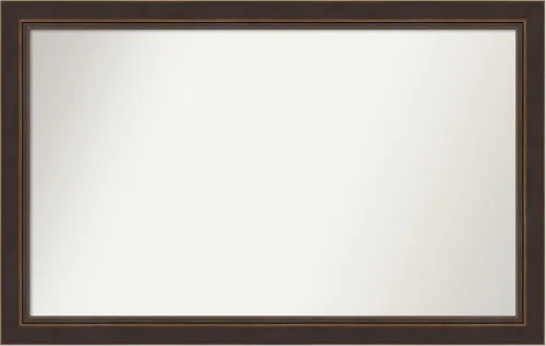 Miniatura 71 de Amanti Art Espejo de baño de bronce para sobre el fregadero, 24 x 24 pulgadas, espejo cuadrado de bronce Lara para tocador, marco de madera