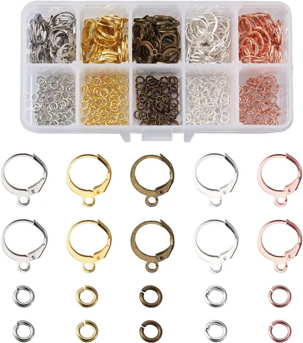 Miniatura 8 de Pendientes de aro Huggie de latón, Plástico Vidrio Metal Gema Plástico circón Vidrio Metal Piedra preciosa Circonita cúbica Latón
