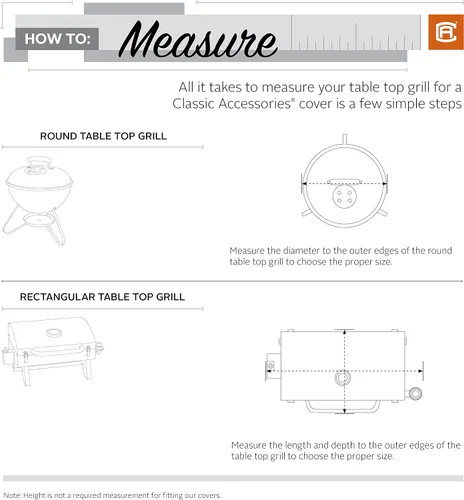 Miniatura 12 de Classic Accessories Veranda - Cubierta rectangular resistente al agua para parrilla de mesa de 20 pulgadas