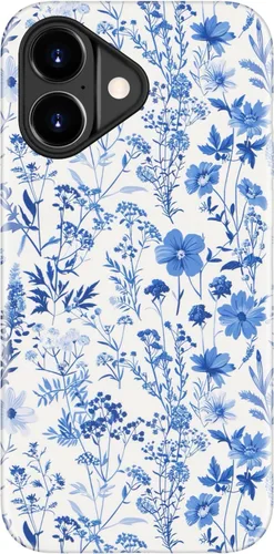 Miniatura 96 de Funda para iPhone 12 Mini, compatible con carga inalámbrica, protección de doble capa con elegante diseño de flores silvestres, silicona suave +