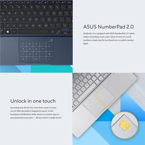 Miniatura 6 de ASUS VivoBook Laptop 2026 Edition Procesador Intel de 13ª generación de 6 núcleos de hasta 4.5 GHz (Supera al i7-1195G7) 8 GB de RAM SSD PCIe