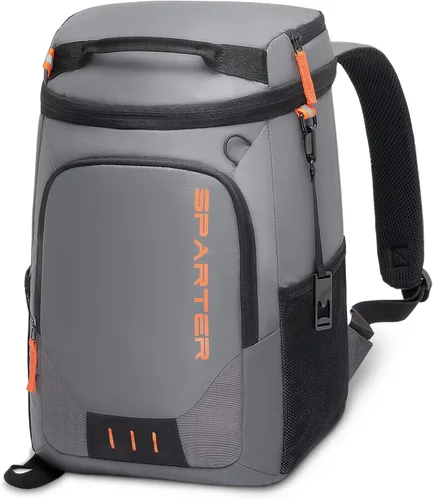 Miniatura 18 de SPARTER - Mochila enfriadora aislada a prueba de fugas para 33/49 latas, bolsa térmica con 2 compartimentos aislados, mochila de playa, viaje, Azul