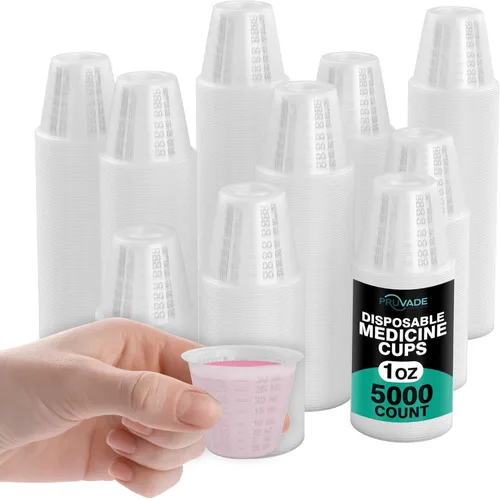 Miniatura 13 de Paquete de 200 vasos medicinales desechables de 1 onza con líneas de dosificación graduadas para píldoras o líquidos, paquete de 200 unidades a
