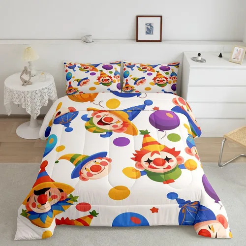 Miniatura 21 de Erosebridal Juego de edredón tamaño individual de animales del bosque, juego de ropa de cama de oso marrón para niños y niñas, edredón de plumón