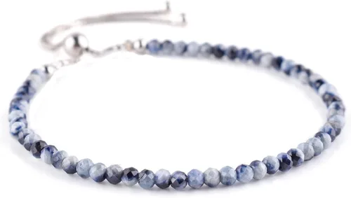 OdrillionGems Pulsera de bolo de plata de ley 925 con cuentas redondas facetadas, hecha a mano, minimalista, cristales curativos, deslizante,