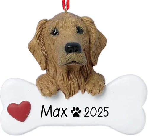 Miniatura 13 de Adorno de Navidad personalizado Beagle 2026 Raza de perro con hueso y corazón decoración de árbol de Navidad – Regalo único de recuerdo de Navidad