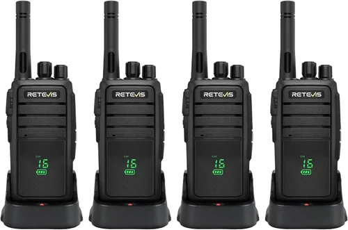 Retevis RT21H - Radio de 2 vías de largo alcance, pantalla oculta de walkie talkies manejados por negocios, duradera y resistente, sin licencia FRS
