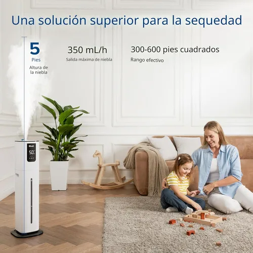 Miniatura 5 de LEVOIT OasisMist 1000S (10L) Humidificador inteligente para casa habitación grande dormitorio, dura 100 horas adecuado para plantas