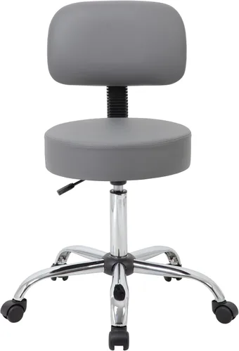 Miniatura 8 de Taburete médico Boss Office Products, cómodo, en color beige, Tela, Gris