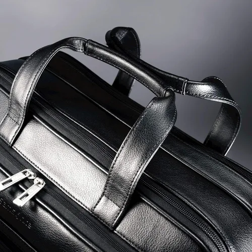 Miniatura 3 de Samsonite Maletín extensible de cuero de 17 pulgadas, Negro -, Maletín extensible de cuero