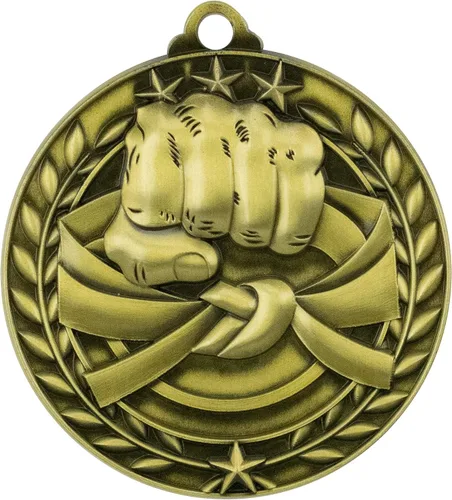 Miniatura 2 de Express Medals Various Styles 1 to 50 Pack of Engraved Gold Martial Arts Medals Trophy Award with Neck Ribbon Medal Trophies Gift Prize Karate